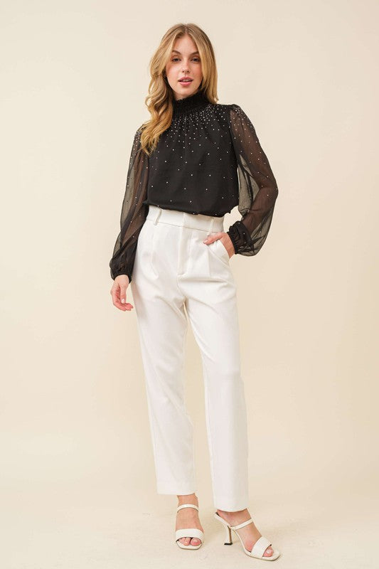Raina Rhinestone Top