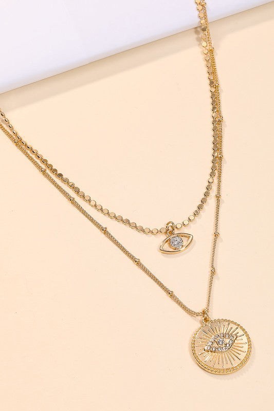 Evil Eye Layered Necklace