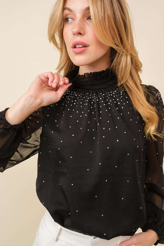 Raina Rhinestone Top