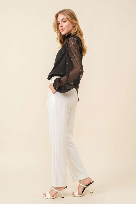 Raina Rhinestone Top