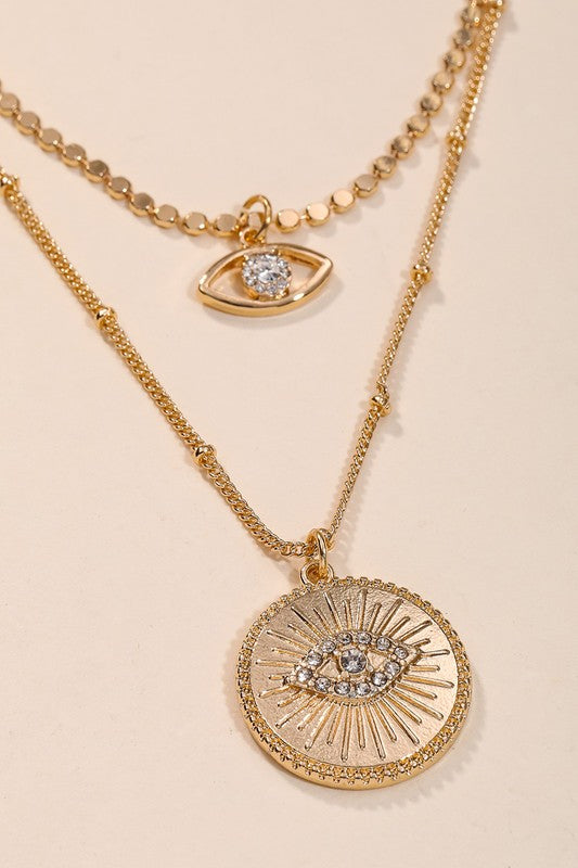 Evil Eye Layered Necklace