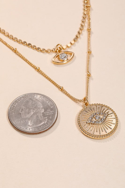 Evil Eye Layered Necklace